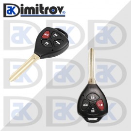 Кутийка ключ 4 бутона Toyota Avensis Corolla RAV4 Yaris
